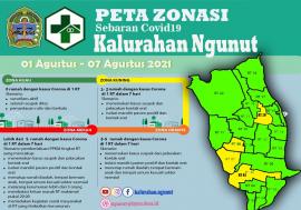 Zonasi Penyebaran Covid-19 Kalurahan Ngunut Awal Agustus